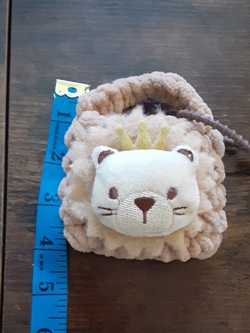 Crochet Beige And Brown Lion Bag Charm - Picture 6 of 6